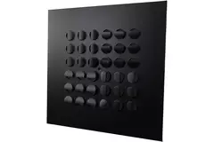 Multinozzle plafondrooster 596x596mm - MN16 RAL 9005 30% glans